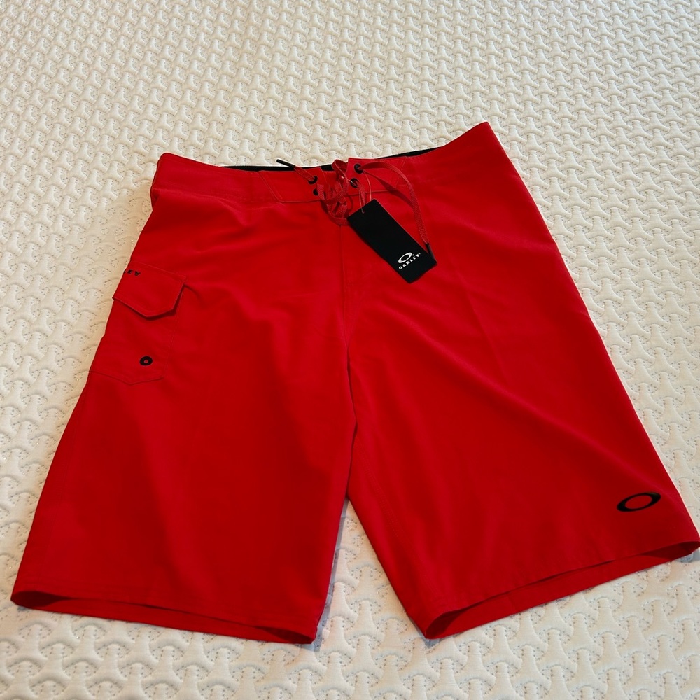 Oakley Red Men's Swim Board Shorts